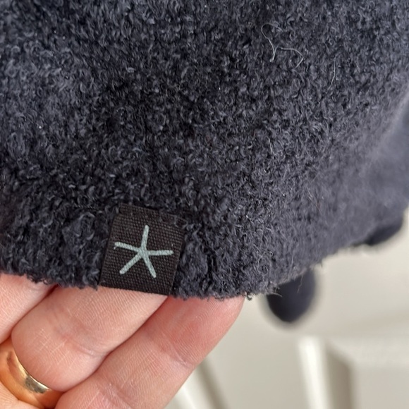 Barefoot Dreams CozyChic Lite Black Waterfall Open Front Cardigan - Picture 9 of 10